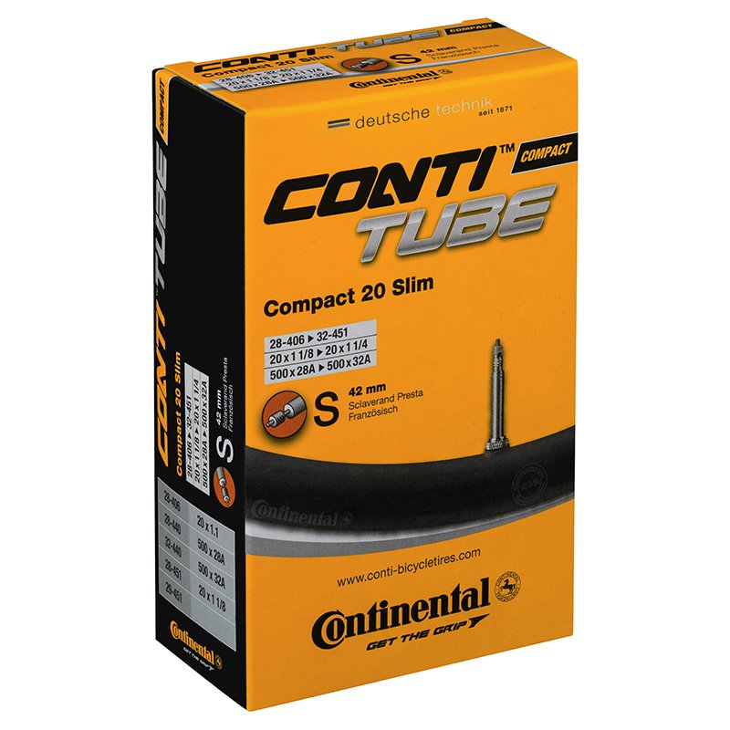 Cykelslang Continental Compact Tube Slim 28/32-406/451 Racerventil 42