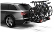 Lastkapaciteten kan utökas till fyra cyklar med hjälp av Thule VeloSpace XT Bike Adapter