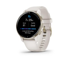 Smartwatch Garmin Venu 2 Plus AMOLED elfenbensvit/guld