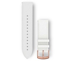 Armband Garmin Quick Release 20 mm läder vit/roséguld