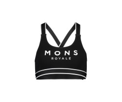 Sport-BH Mons Royal Wool Womens Stella X-Back Bra Svart