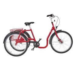 Trehjuling Skeppshult S3 Comfort 24 3-växlar Innerligt Röd Metallic