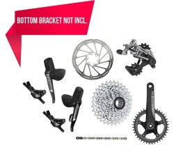 Komponentgrupp SRAM Rival CX1 Disc brake BB30 1x11 speed PG-1130 11-32T 42T BB30 1725 mm Ø110 X-Sync