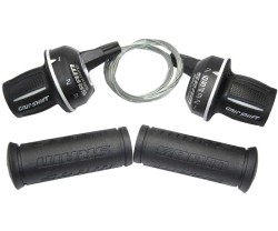Växelreglage SRAM MRX Comp set twister 3 x 7 växlar svart/vit