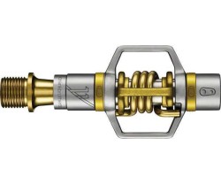 Cykelpedaler Crankbrothers Eggbeater 11 silver/guld inkl. pedalklossar
